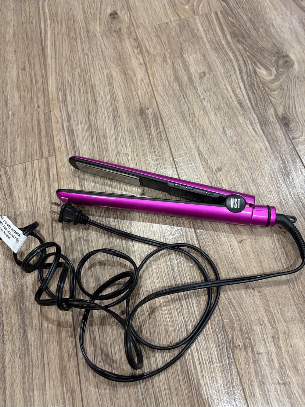 HST Pink Mini Ceramic Hair Straightener - Portable Styling Iron